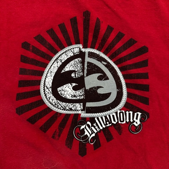 Rare Vintage Billabong T Shirt Red Graphic Print Tee Men’s Size Large Vtg Shirt - Picture 2 of 10